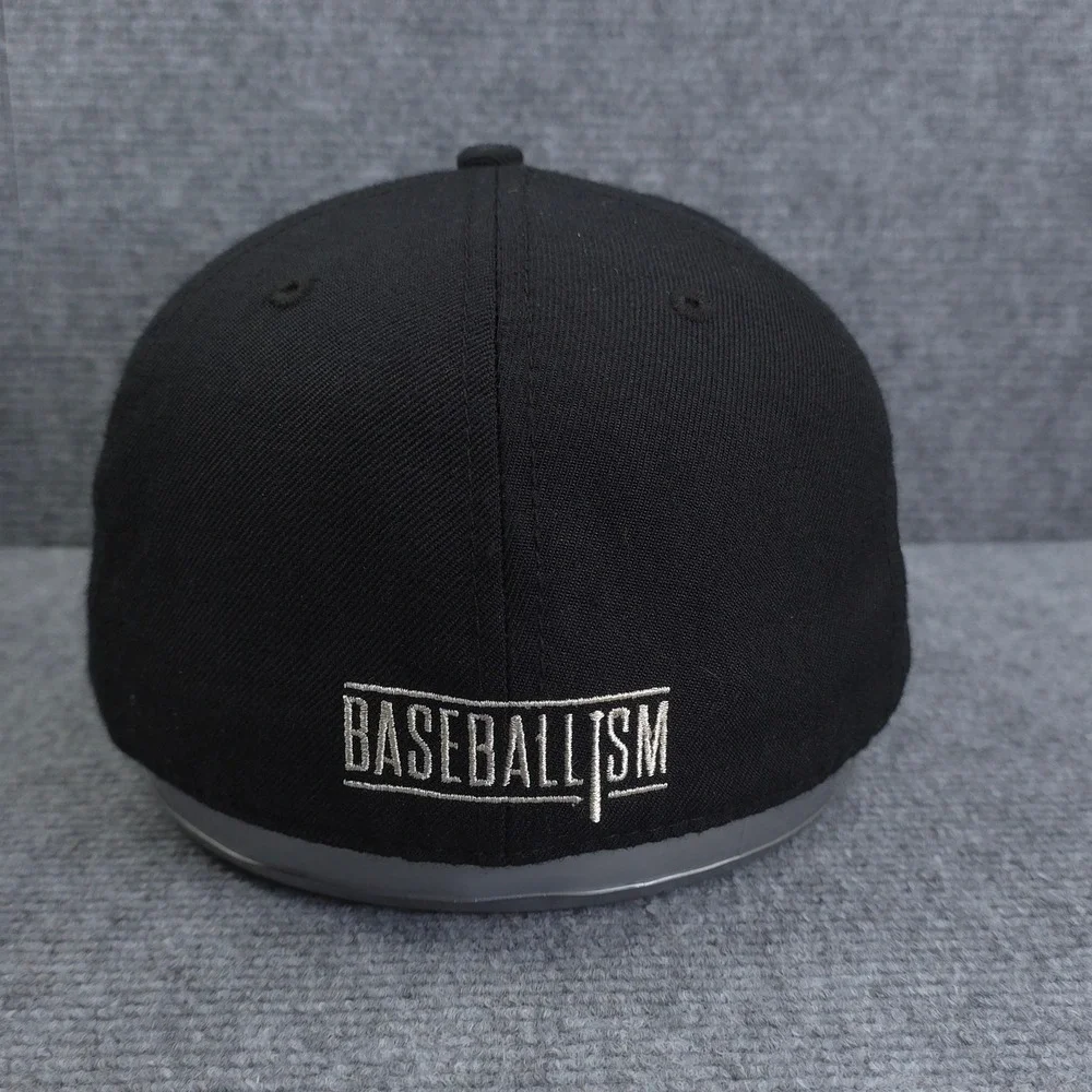 Baseballism Hat‎ Cap Fitted Mens 7 1/8 Black Tan MLB Baseball Jackie Robinson 42
